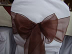 Chair Cover Hire Chocolate Sash